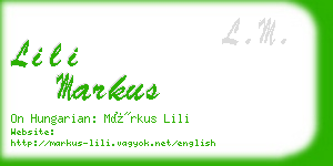 lili markus business card